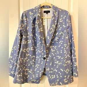 Talbots 16W Floral Blazer Jacket NWT Plus Size